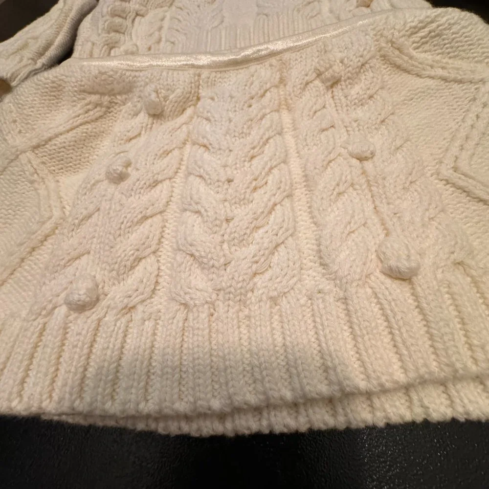 Tommy Hilfiger 100% cotton  size 3-6 months cable knit 2 piece sweater and skirt